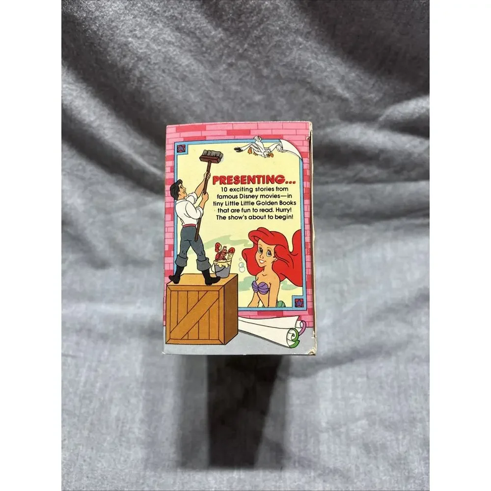 Disney Tiny Theater 10 Little Golden Books with Mickey Figurine Vintage 1993